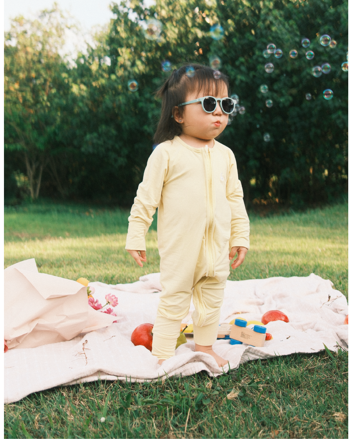 Certified UPF30 Bamboo Baby Sleepsuit (Yellow)